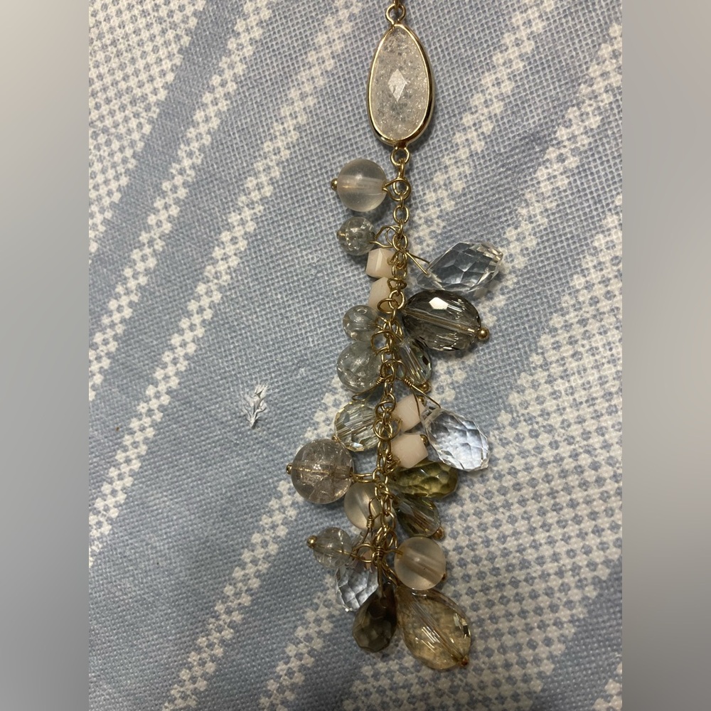 💛TODAY***$13***Vintage Loft necklace with beaded drop pendant.